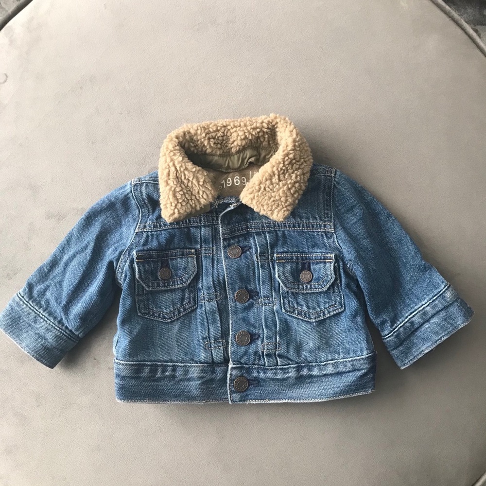 BabyGap 1969 jersey lined Jean jacket in size 0-6.